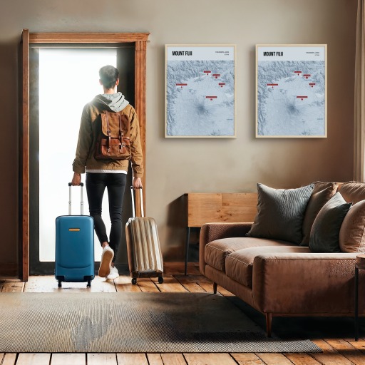 Trip To Mount Fuji Poster - Terrain Map 9