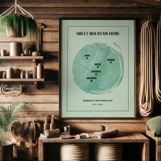 Our Mountain Home Poster - Topo Map 1 11