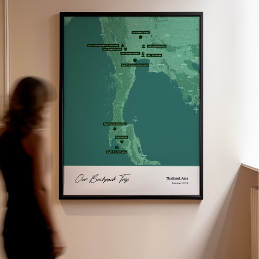 My Backpacking Trip Poster - Terrain Map 10