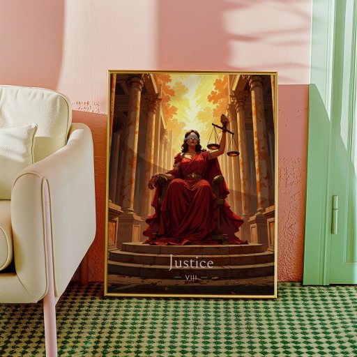 Justice in Enchanted Surrealism Print - Custom Tarot Card Poster 10