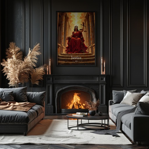 Justice in Enchanted Surrealism Print - Custom Tarot Card Poster 11