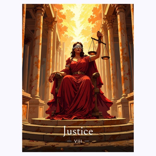 Justice in Enchanted Surrealism Print - Custom Tarot Card Poster 6