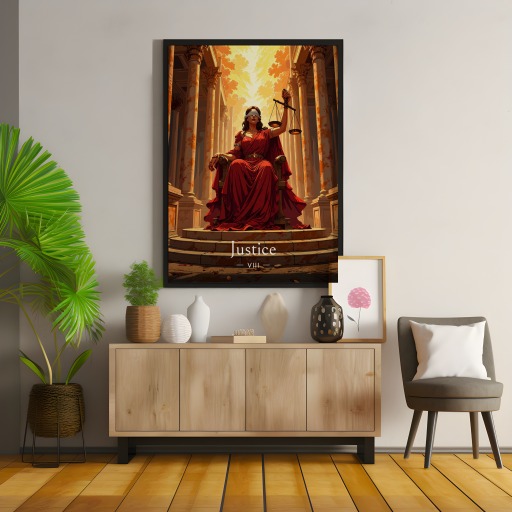 Justice in Enchanted Surrealism Print - Custom Tarot Card Poster 9