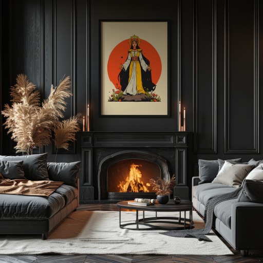 The Empress in Vibrant Grunge Print - Custom Tarot Card Poster 11