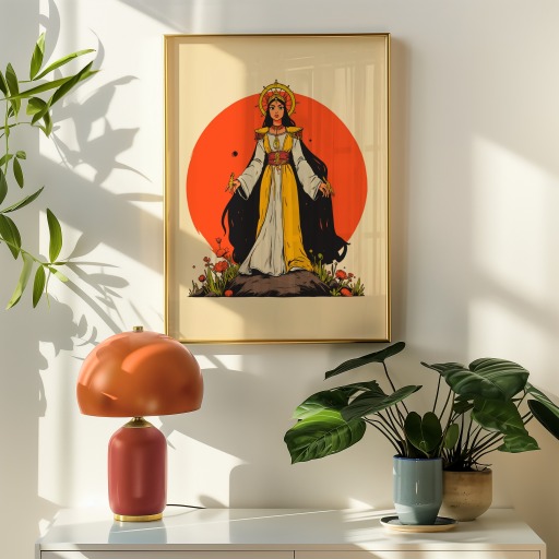 The Empress in Vibrant Grunge Print - Custom Tarot Card Poster 9