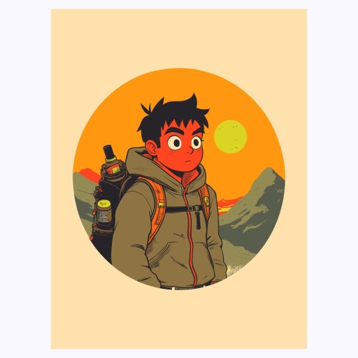 The Fool in Vibrant Grunge Print - Custom Tarot Card Poster 6