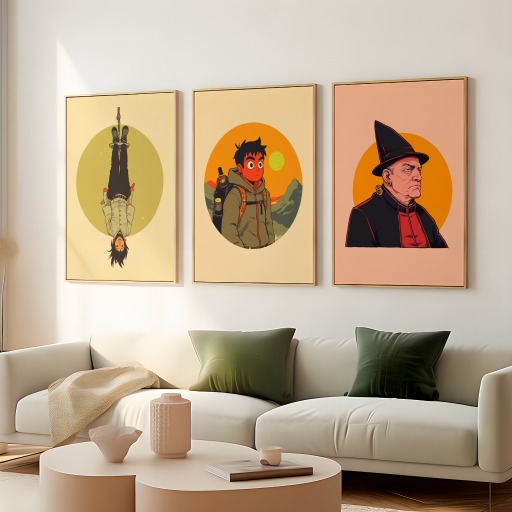 The Fool in Vibrant Grunge Print - Custom Tarot Card Poster 8