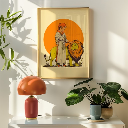 Strength in Vibrant Grunge Print - Custom Tarot Card Poster 9