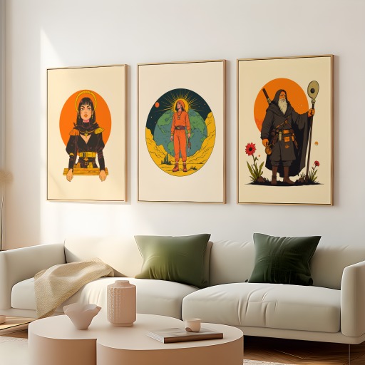 The World in Vibrant Grunge Print - Custom Tarot Card Poster 7