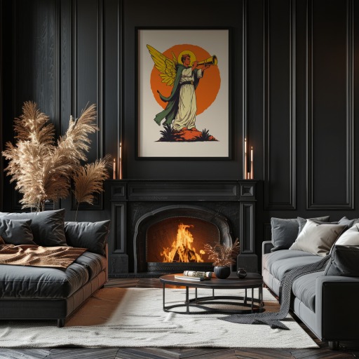 Judgement in Vibrant Grunge Print - Custom Tarot Card Poster 11