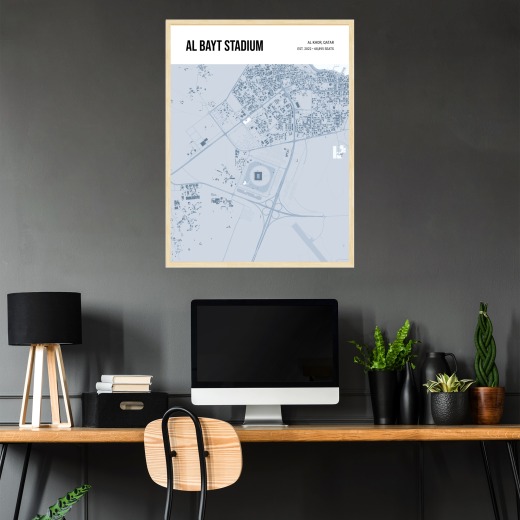 Al Bayt Stadium Poster - Street Map 2