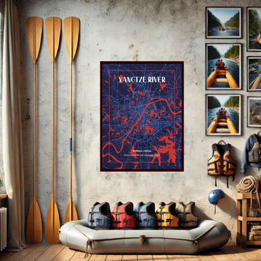 Yangtze River through Wuhan in High Energy Poster 2