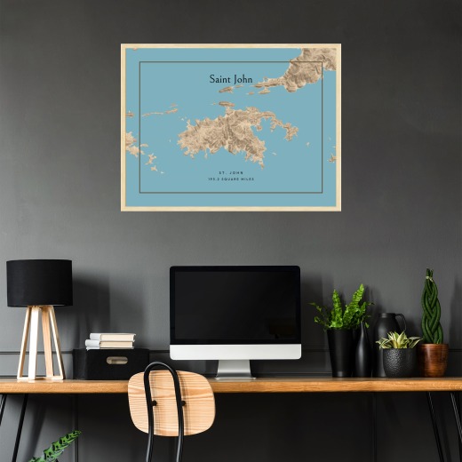 Island of St John Map Poster 2