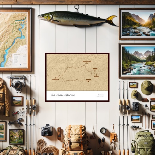 Trip to Smoky Mountains National Park Poster - Topo Map 2