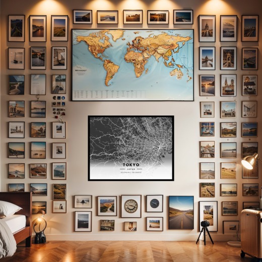 Tokyo in Dark Poster - Street Map 2