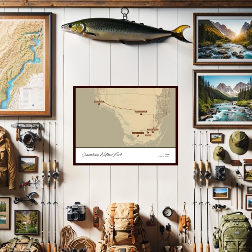 Our Trip to Everglades National Park Poster - Topo Map 2