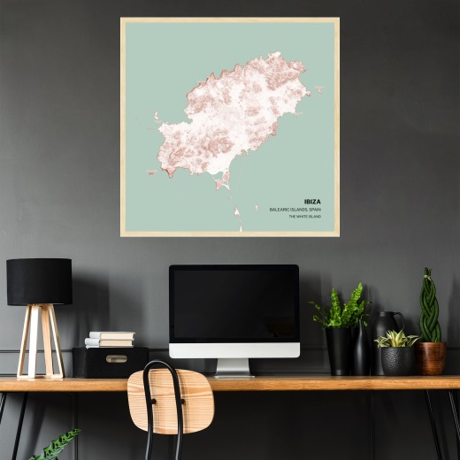 Island of Ibiza Poster - Street Map 2