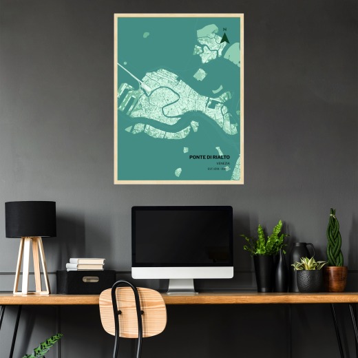 Rialto Bridge Poster - Street Map 2