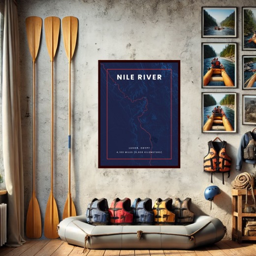 Nile River through Luxor in High Energy Poster 2