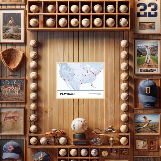 Major League Baseball Poster - Street Map 2