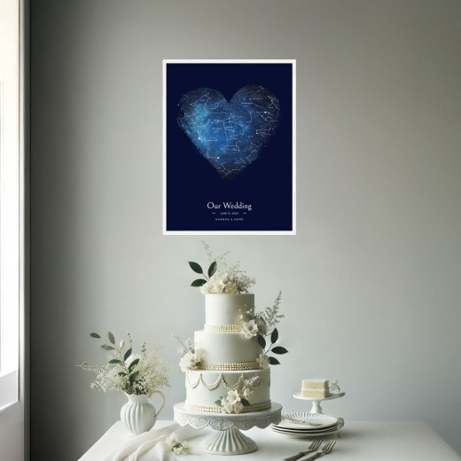 Our Wedding Poster - Starry Celestial Map 2