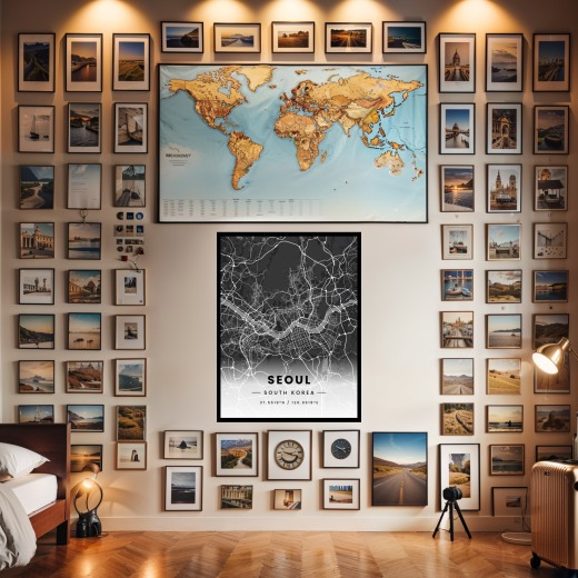 Seoul in Dark Poster - Street Map 2