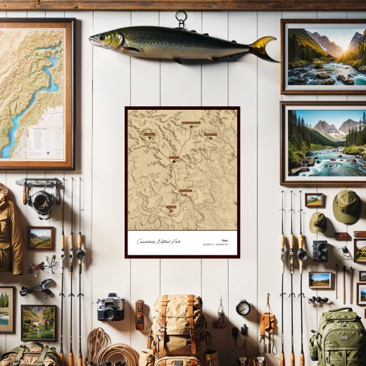 Our Trip to Canyonlands National Park Poster - Topo Map 2