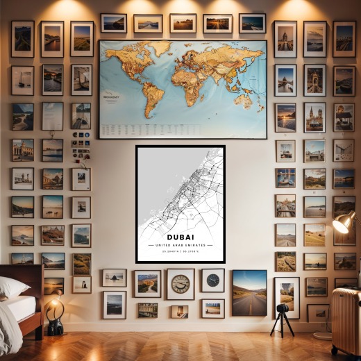 Dubai in Light Poster - Street Map 2