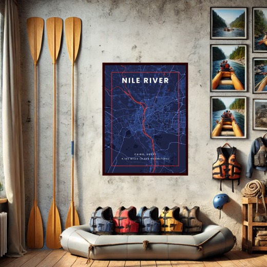 Nile River through Cairo in High Energy Poster 2