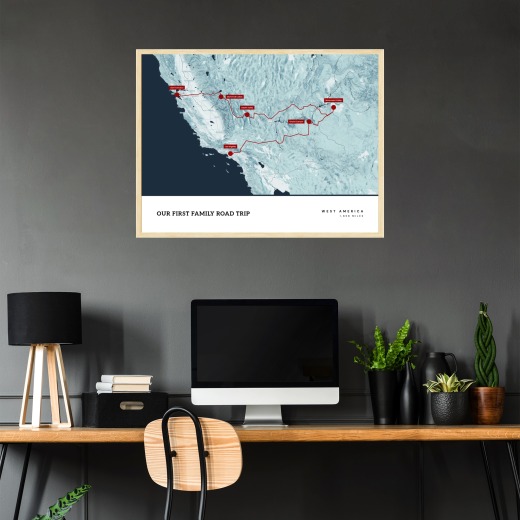 Our First Family Road Trip Poster - Route Map 2