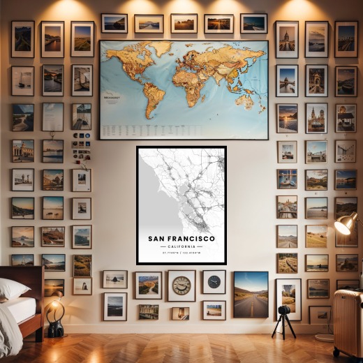 San Francisco in Light Poster - Street Map 2