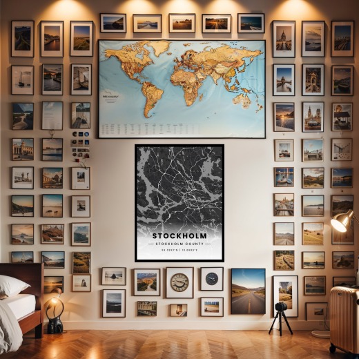 Stockholm in Dark Poster - Street Map 2