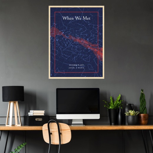 When We Met Poster - Classic Celestial Map 2