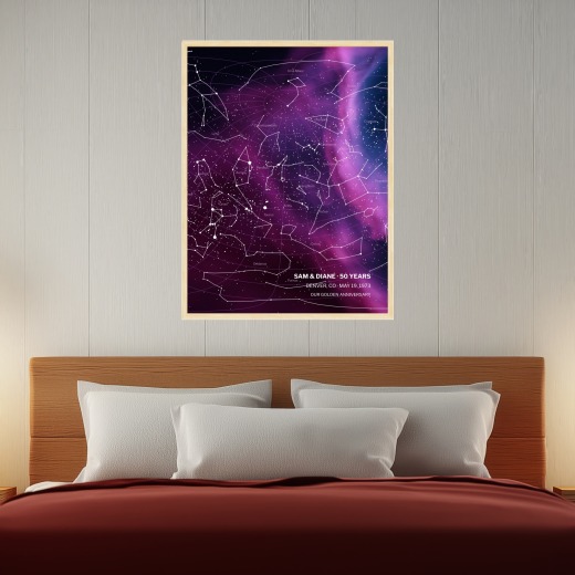 Golden Anniversary Poster in Nebula - Celestial Map 2
