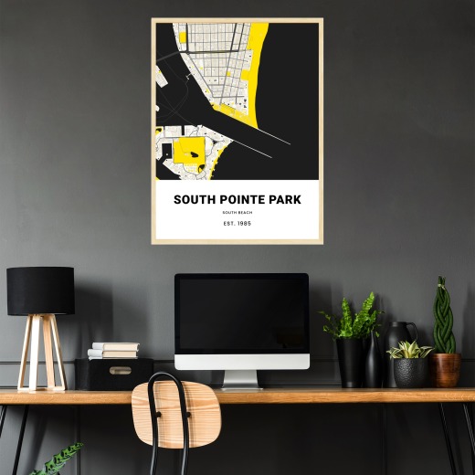 South Pointe Park Poster - Street Map 2