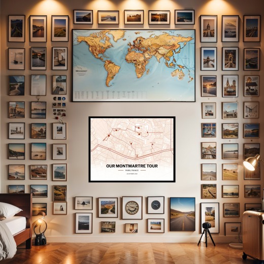 My Stay in Montmartre Poster - Route Map 2