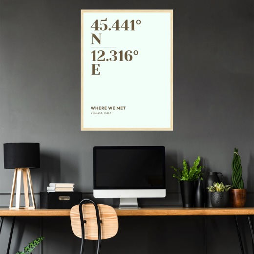 Where We Met Poster - Classic Coordinates 2