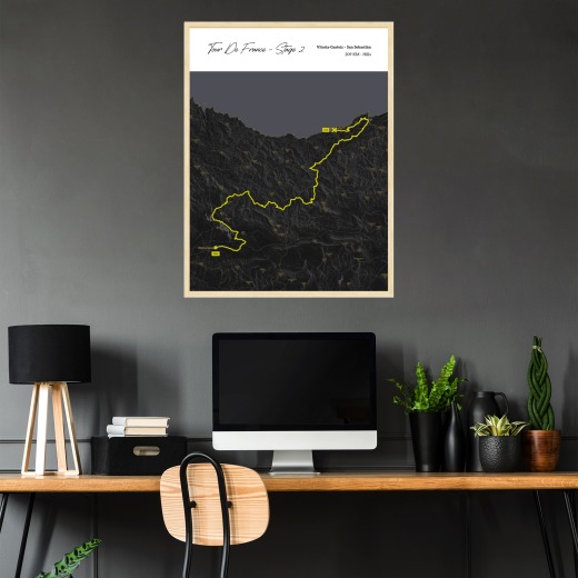 2023 Tour de France Stage 2 Poster - Route Map 2