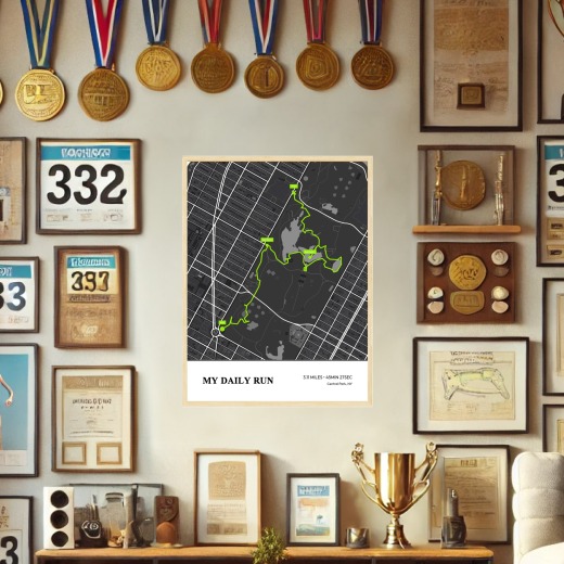 My Daily Run Poster - Route Map 2