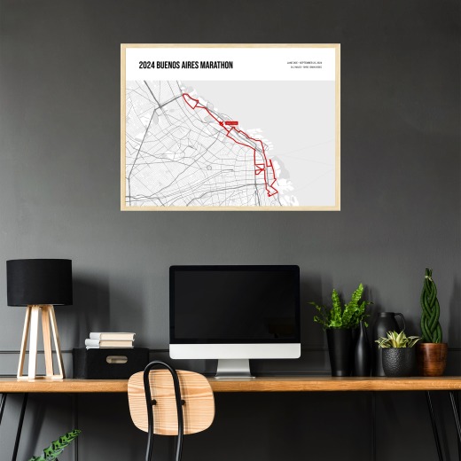 2024 Buenos Aires Marathon Poster - Route Map 2