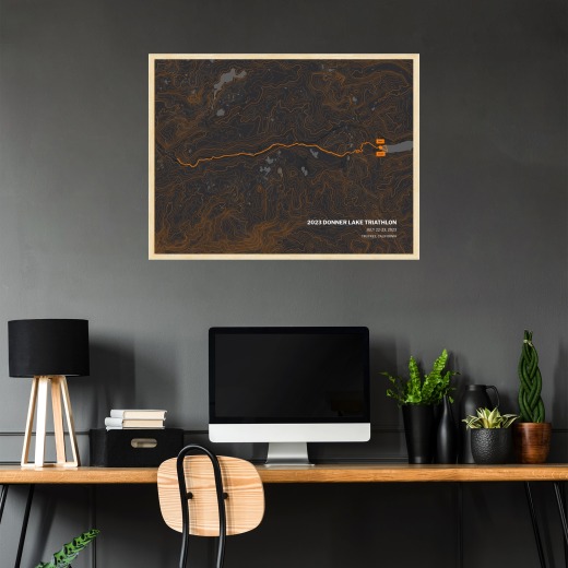 2023 Donner Lake Triathlon Poster - Route Map 2