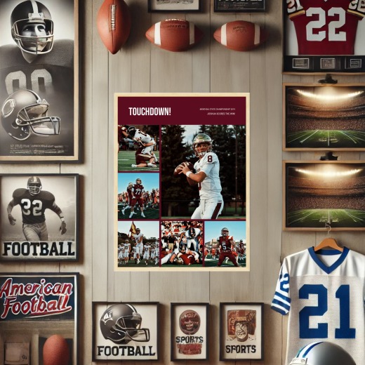 Football Championship Poster - Photo Collage Print 2