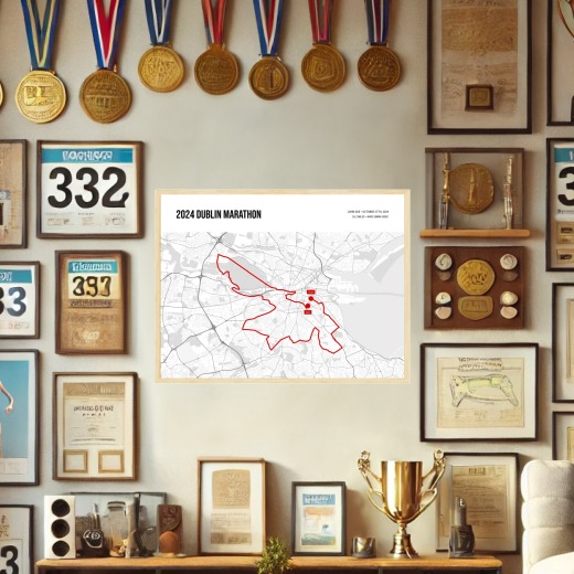 2024 Dublin Marathon Poster - Route Map 2