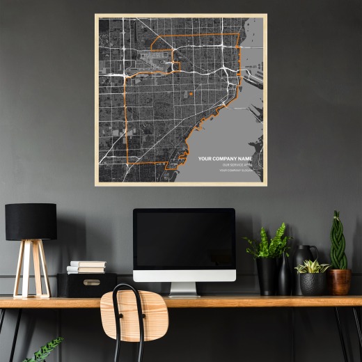 Our Service Area Map Poster - Street Map 2