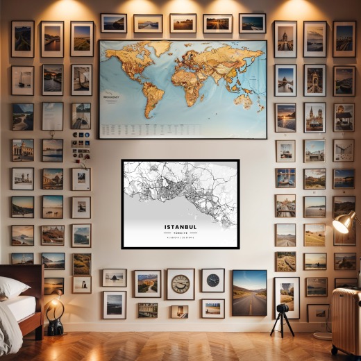 Istanbul in Light Poster - Street Map 2