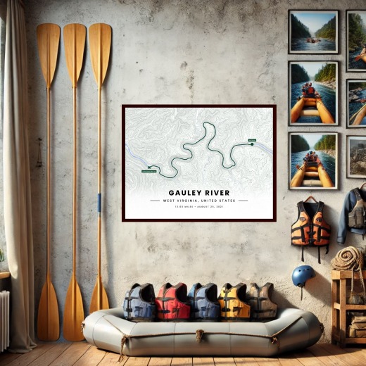 Our Rafting Trip to the Gauley River Poster - Route Map 2