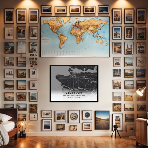 Vancouver in Dark Poster - Street Map 2