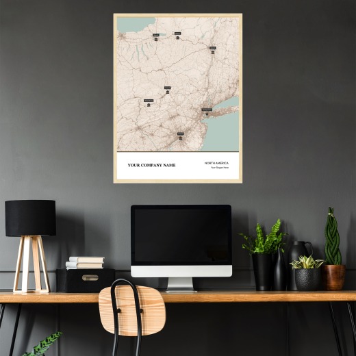 Our Corporate Branches Map Poster - Street Map 2