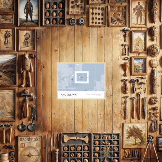 Angkor Wat Poster - Street Map 2