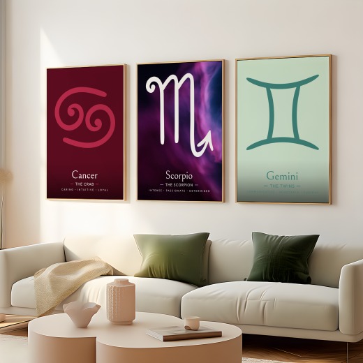 Scorpio in Curvy Print - Custom Zodiac Sign Poster 8
